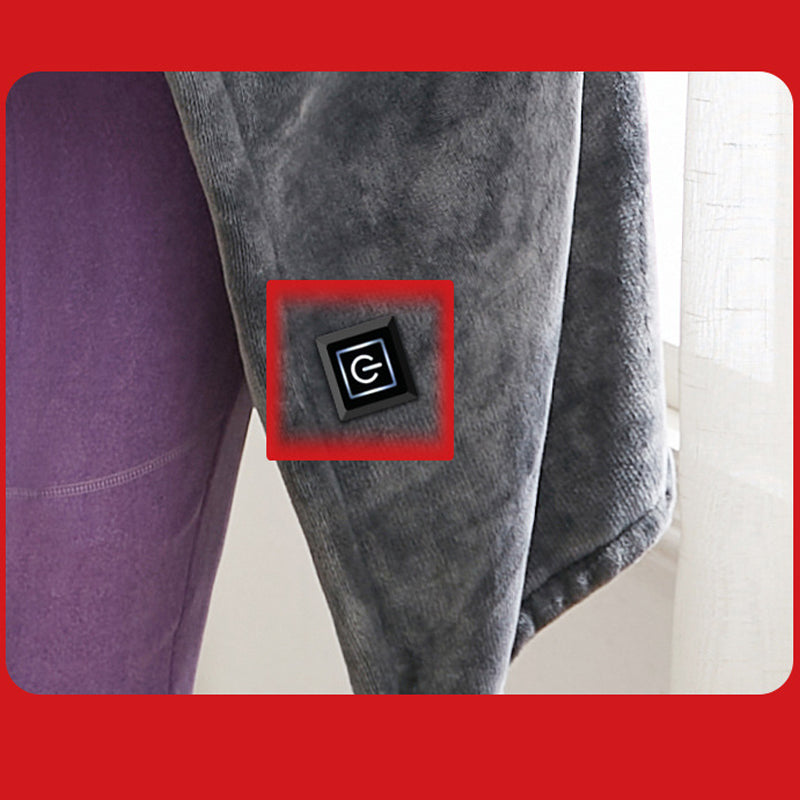 Varmeriket™ USB-oppvarmet skuldersjal i fleece med tre varmenivåer
