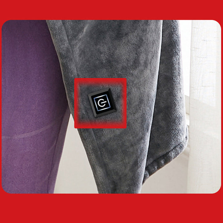 Varmeriket™ USB-oppvarmet skuldersjal i fleece med tre varmenivåer
