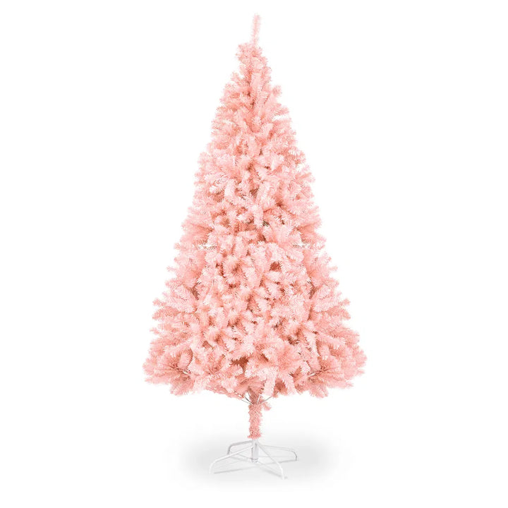 Rosa kunstig juletre i stue