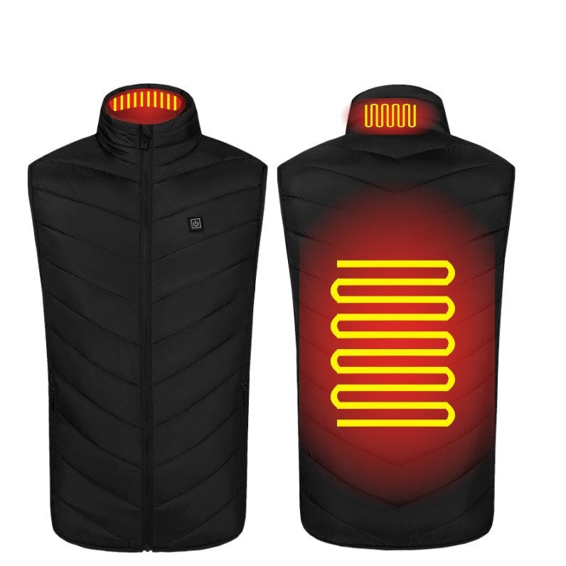 Varmevest med USB – vaskbar oppvarmet vest med flere soner
