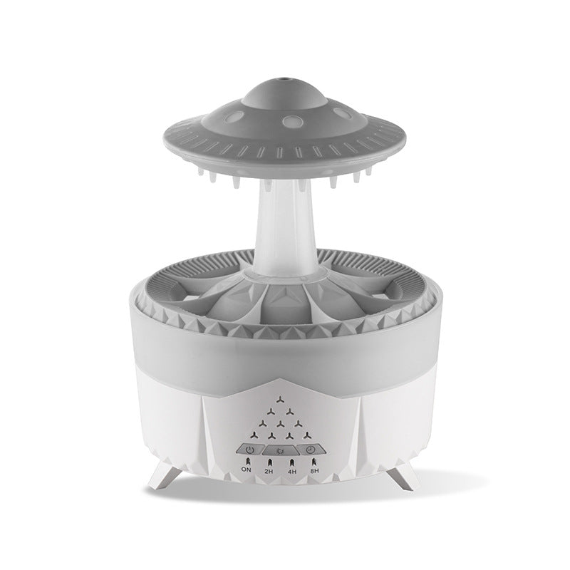 UFO-luftfukter med regndråper og aromaolje, tre varianter