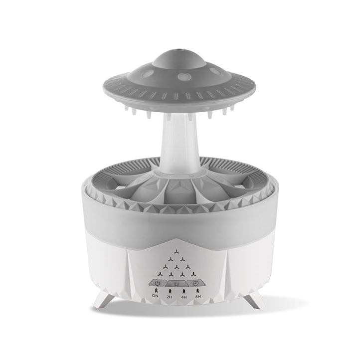 UFO-luftfukter med regndråper og aromaolje, tre varianter