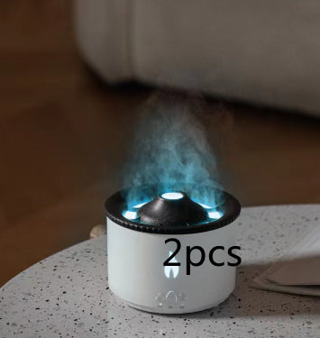 Varmeriket Vulkan diffuser med flammelys og røykringer – 350 ml og timer