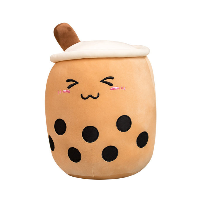 Varmeriket Bubble tea-kosedyr i plysj med brodert ansikt