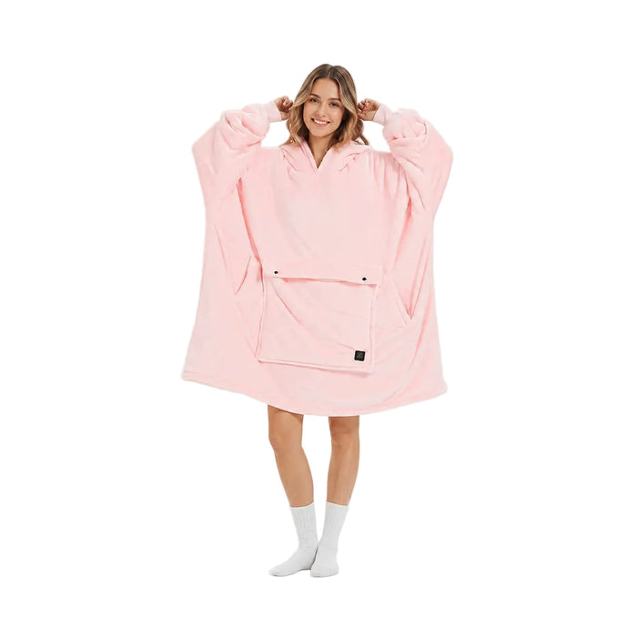 Varmeriket™ Oppvarmet pledd-hettegenser med 3 varmesoner og flanell