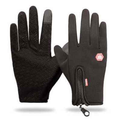Vinterhansker med touchfingre og glidelås