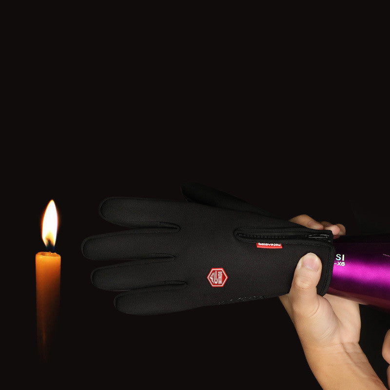 Vinterhansker med touchfingre og glidelås