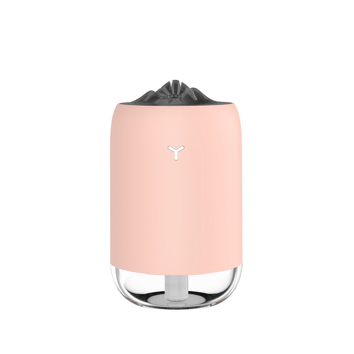 Luftfukter med flammeeffekt, ultralyd og USB, 2 W, i tre farger