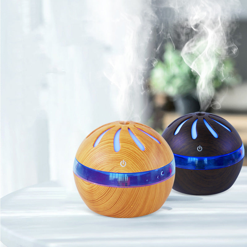 Aroma diffuser med vindmølledesign i tre, 1 liter og USB