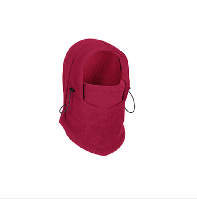 Fleece-balaklava med snøring og stopper
