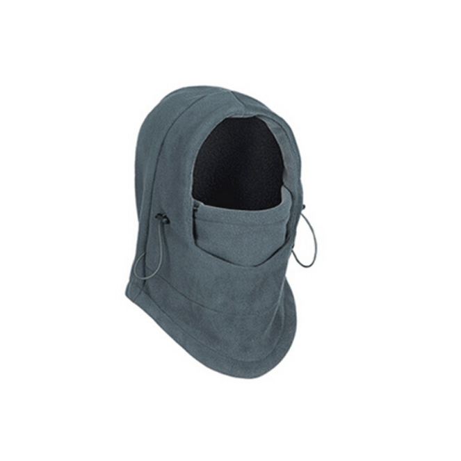 Fleece-balaklava med snøring og stopper