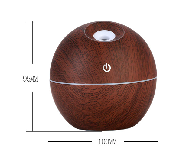 USB aroma diffuser med kald damp og LED i sju farger