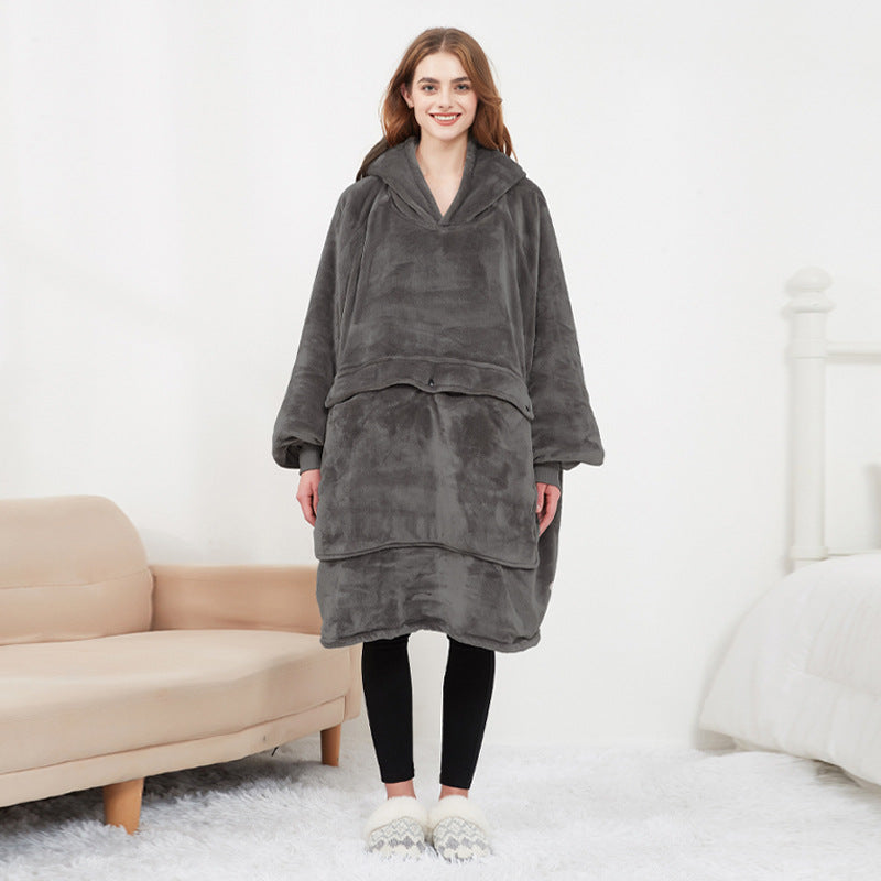 Pleddgenser med varme – USB-oppvarmet oversized hoodie