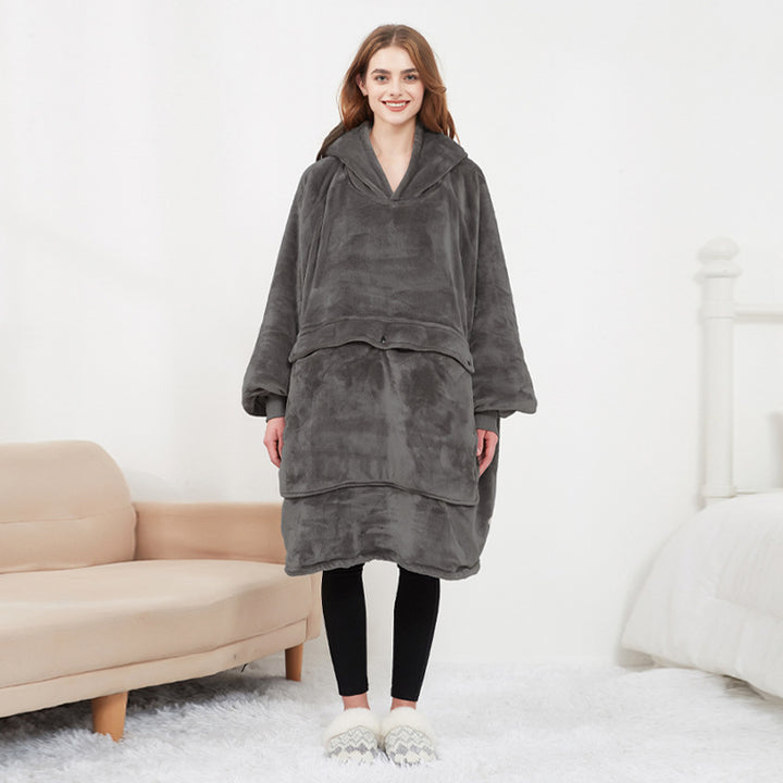 Pleddgenser med varme – USB-oppvarmet oversized hoodie
