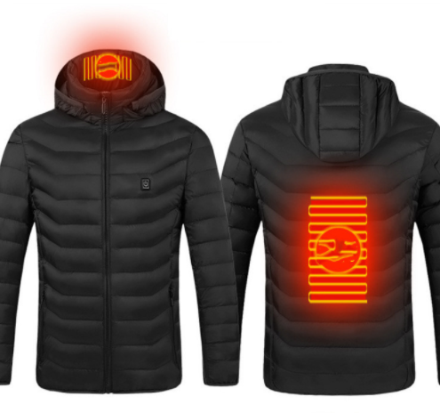 Varmeriket Varmejakke i softshell med avtakbar hette og 2–9 varmesoner