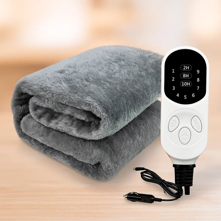 Varmeriket™ Elektrisk bilpledd 12V med timer og ni varmenivåer