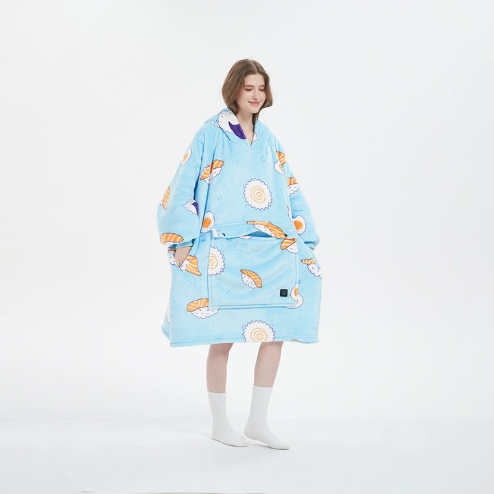 Pleddgenser med varme – USB-oppvarmet oversized hoodie