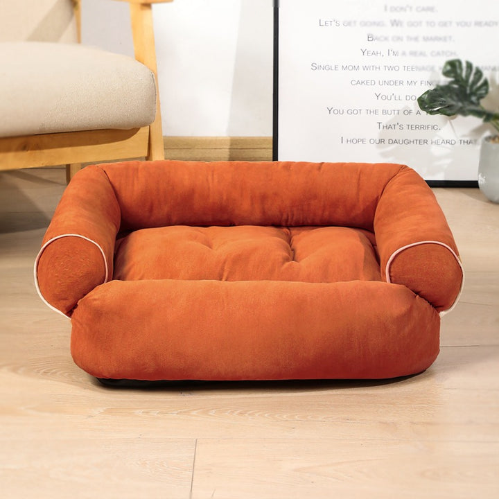 Hundeseng formet som sofa med kanter