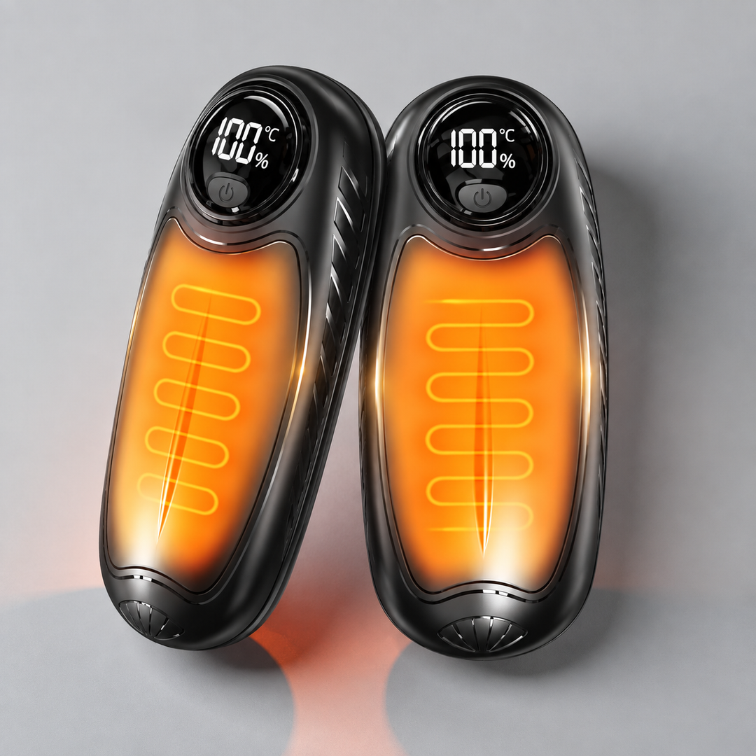 Varmeriket™ Oppladbare håndvarmere med LED og fem varmenivåer, 2-pakning