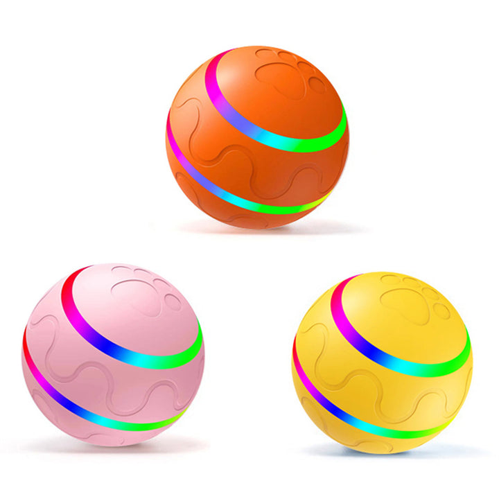 Selvrullende ball med fargerikt lys