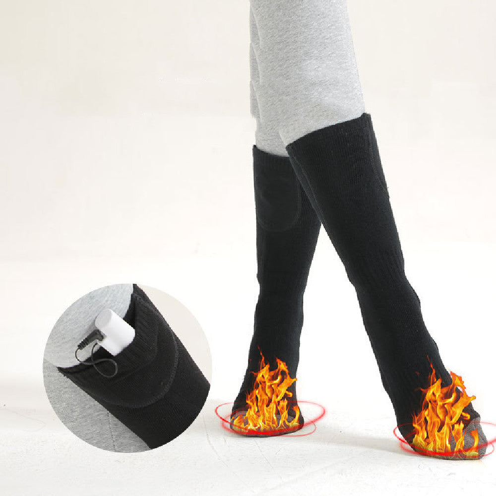 Svarte varmesokker i tykk bomull