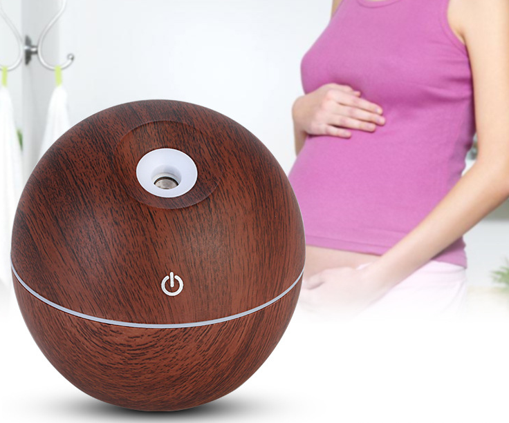 USB aroma diffuser med kald damp og LED i sju farger