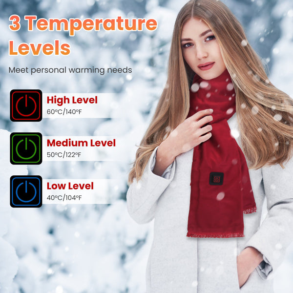 Skjerf med varme – USB-oppvarmet med 3 temperaturnivåer