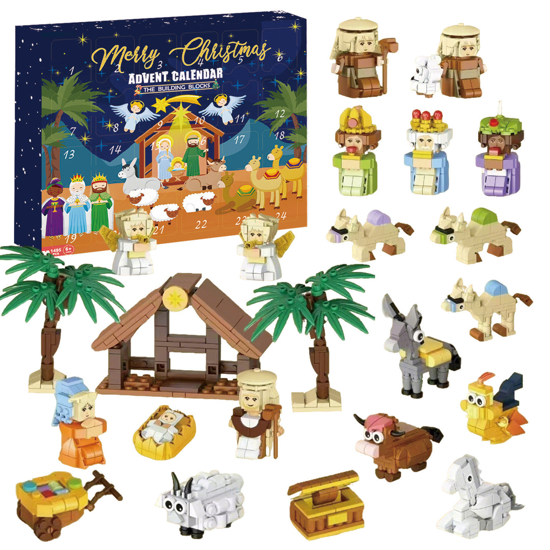 Adventskalender med 24 esker byggeklosser