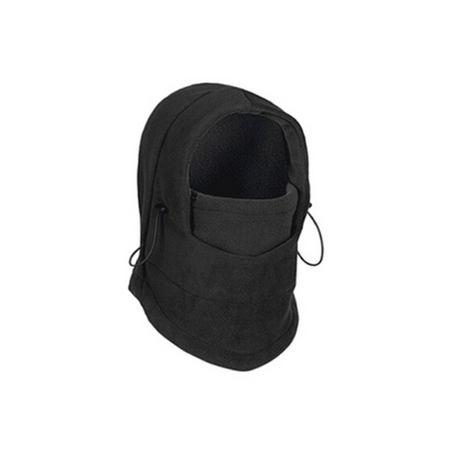 Fleece-balaklava med snøring og stopper