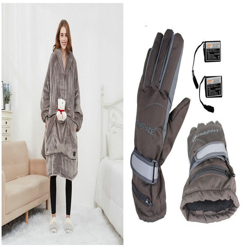 Pleddgenser med varme – USB-oppvarmet oversized hoodie