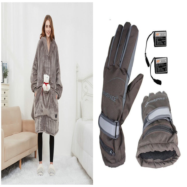 Pleddgenser med varme – USB-oppvarmet oversized hoodie