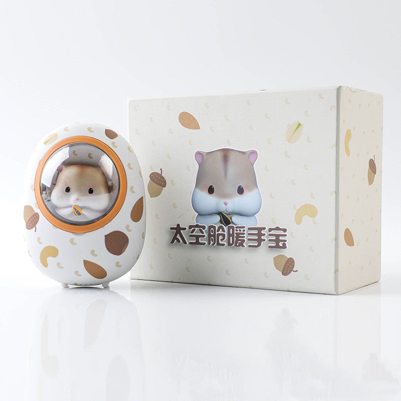 Håndvarmer og powerbank med hamster, 5000 mAh og fire nivåer