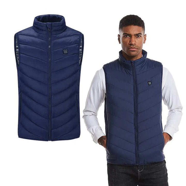 Varmeriket™ Varmevest i vind- og vanntett nylon med nakkevarme