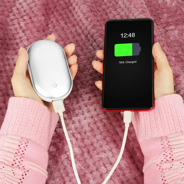 Oppladbar håndvarmer med 5000 mAh og tre varmenivåer