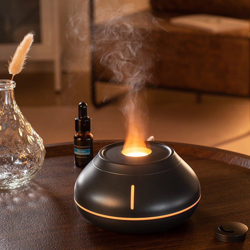 Vulkan aroma diffuser 130 ml med 7 farger og 20 dB, i svart