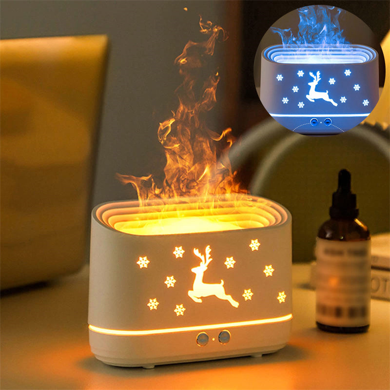 Flamme diffuser med elg – stemningslampe og luftfukter