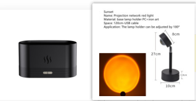 Varmeriket Aromadiffuser med flammelys – ultralyd og automatisk avslåing