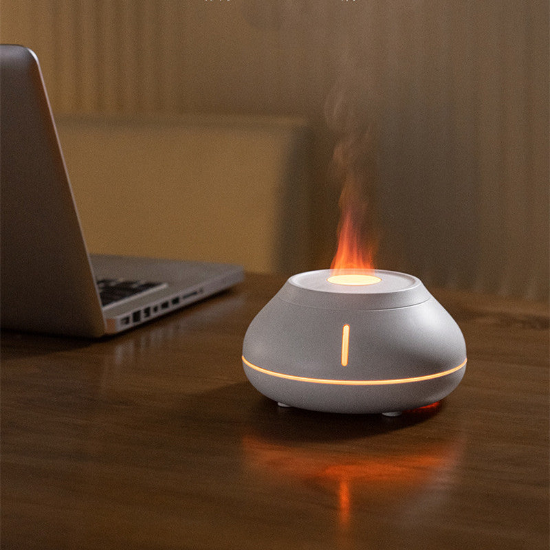 Vulkan aroma diffuser 130 ml med 7 farger og 20 dB, i svart