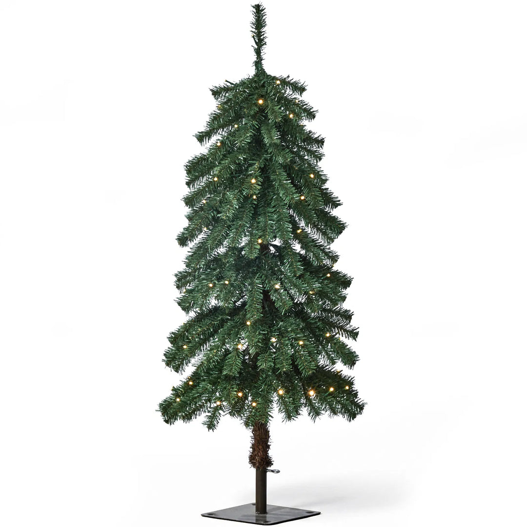 Lite juletre med varmhvite lys