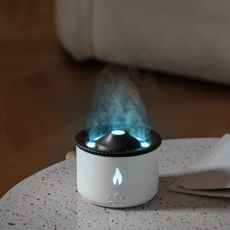Flammediffuser med vulkaneffekt – stille aromadiffuser med timer