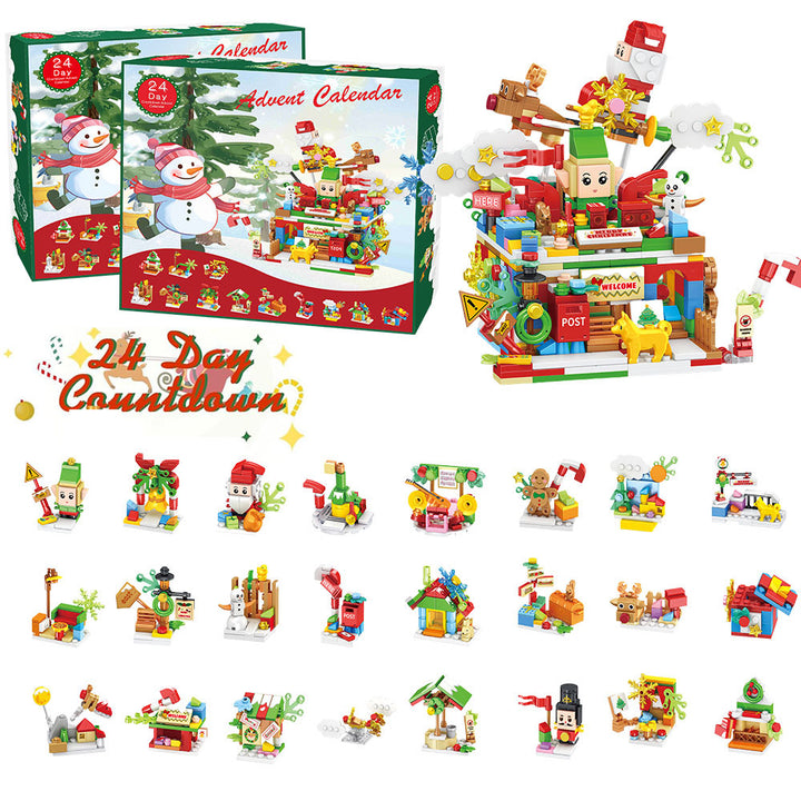 Adventskalender med 24 esker byggeklosser