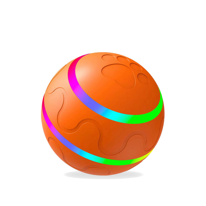 Varmeriket Selvrullende kjæledyrball med fargerikt LED-lys