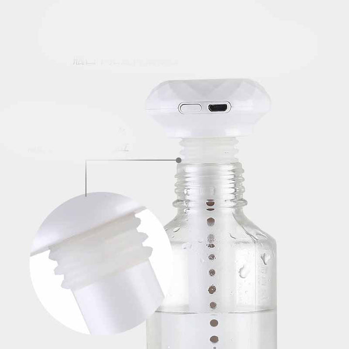 Mini luftfukter med USB, LED-lys og kald tåke