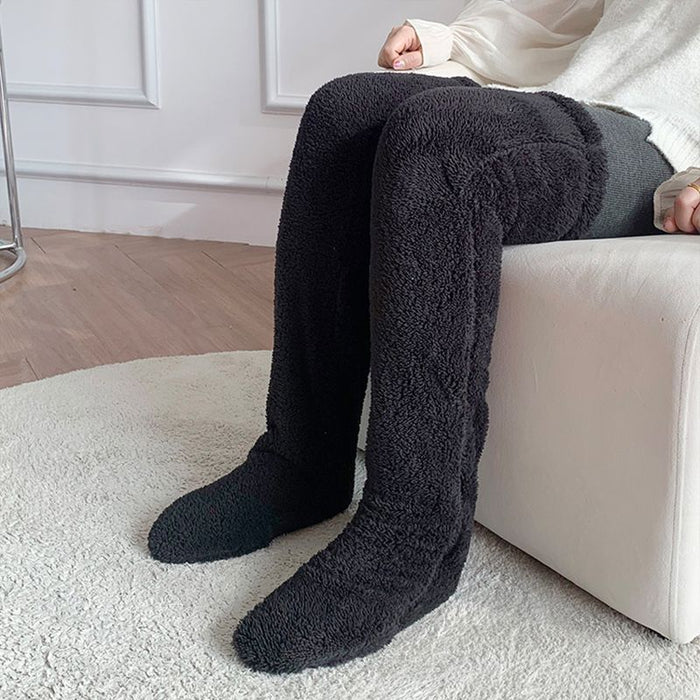 Varmeriket Lodne overknesokker med legvarmer i ett