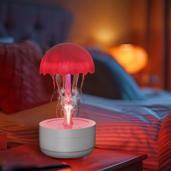 Aroma diffuser med manet, fargerikt nattlys og kraftig tåke