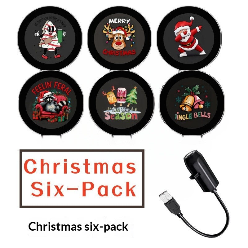 USB-projektor kaster julemotiver på vegg