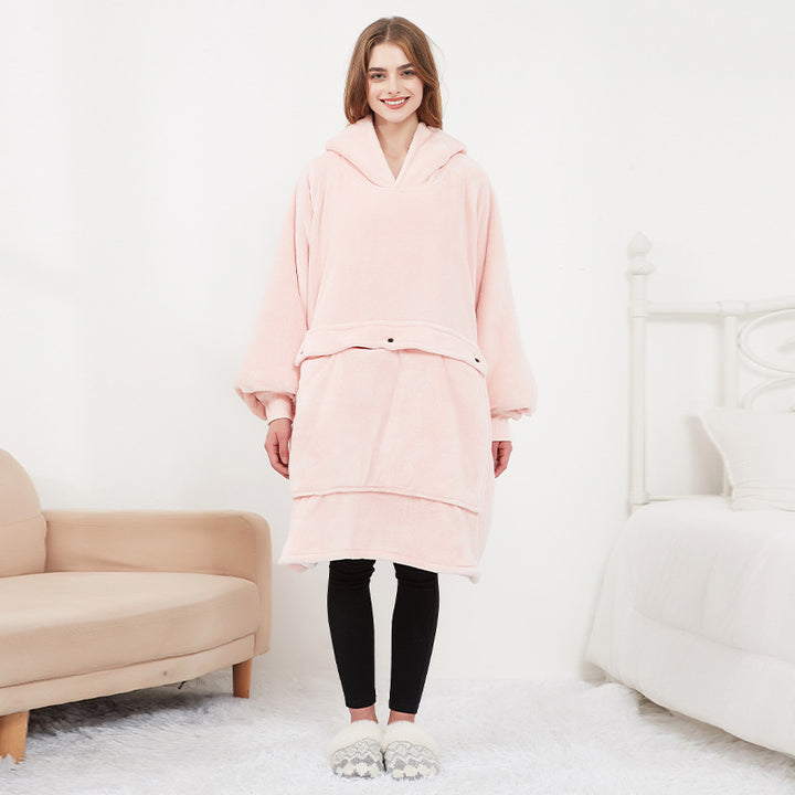Pleddgenser med varme – USB-oppvarmet oversized hoodie