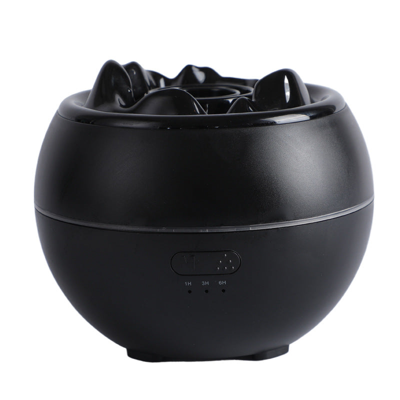 Vulkan diffuser med flamme, 300 ml tank og timer opptil 10 timer