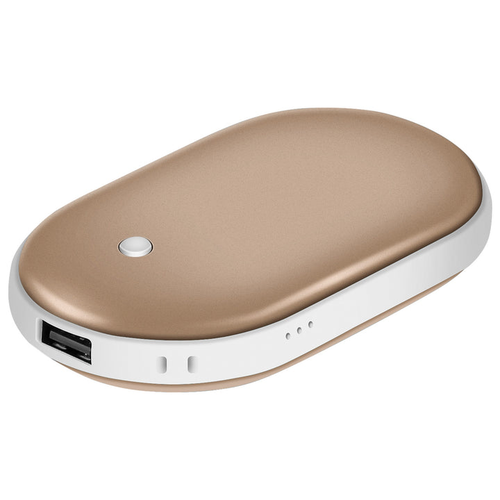 Håndvarmer og powerbank 5000 mAh, varmer begge sider