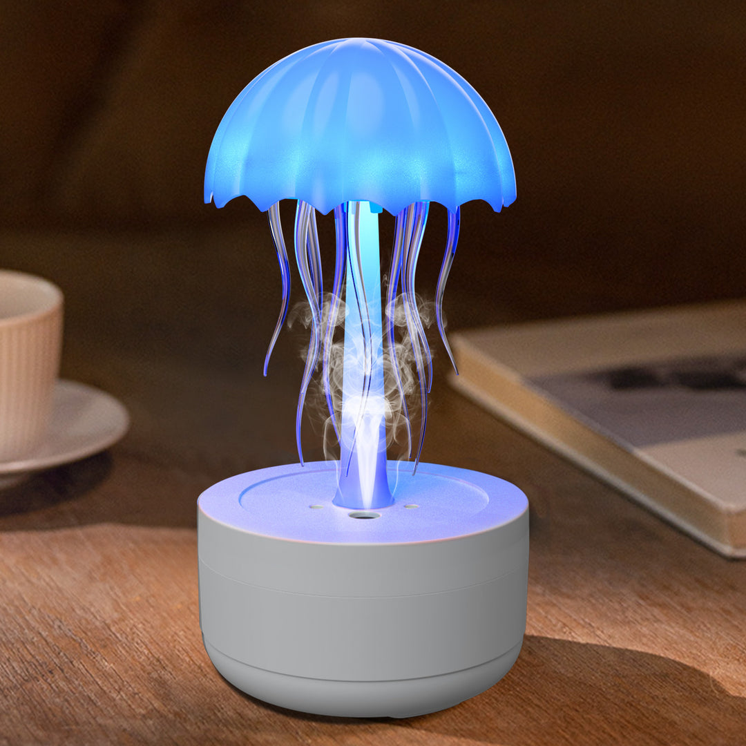 Aroma diffuser med manet, fargerikt nattlys og kraftig tåke